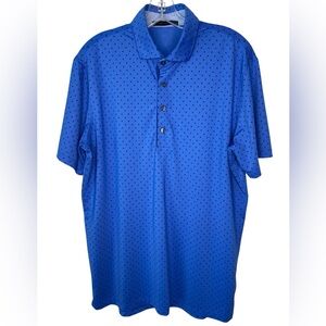 Greyson Blue Men's Polo with Wolf Pattern - Medium